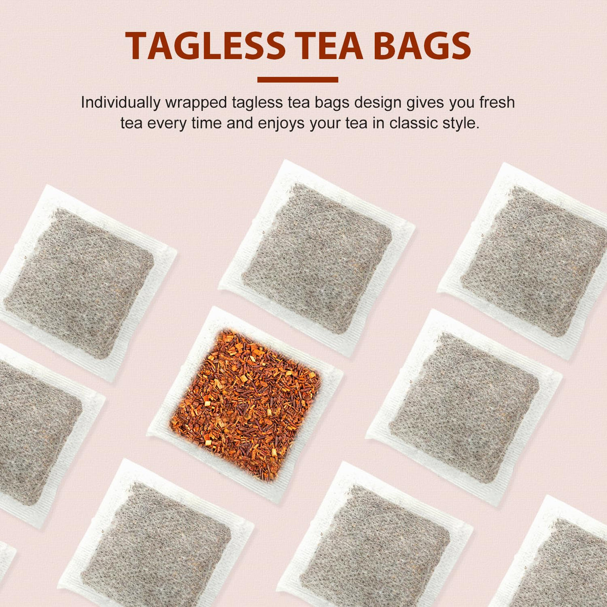 Soeos Rooibos tea bags in hot water for a soothing brew