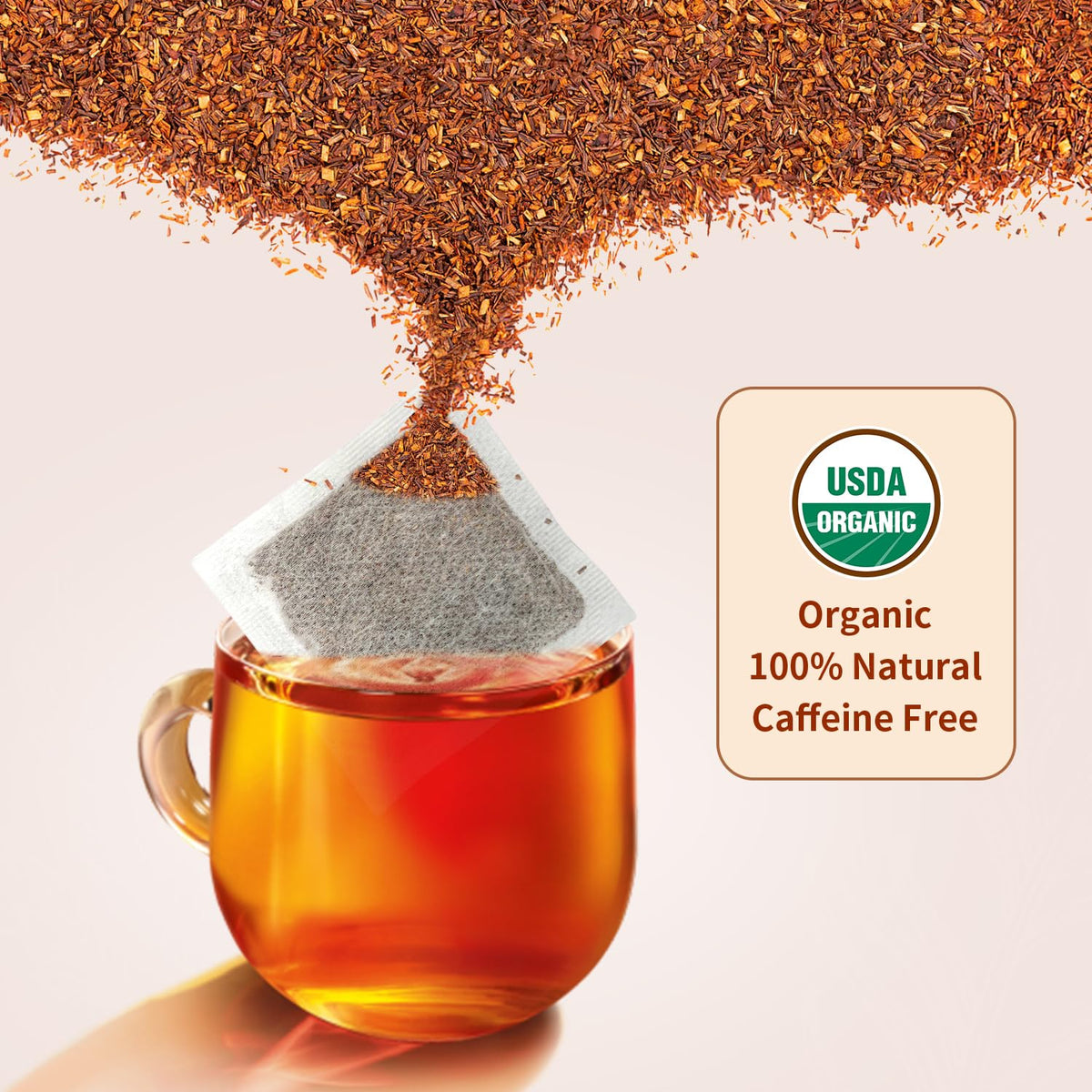 Soeos Rooibos tea cup with lemon slice for a comforting ritual