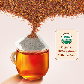 Soeos Rooibos tea cup with lemon slice for a comforting ritual