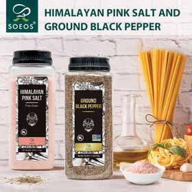 Soeos salt and pepper grinder refill pack for convenient kitchen use.