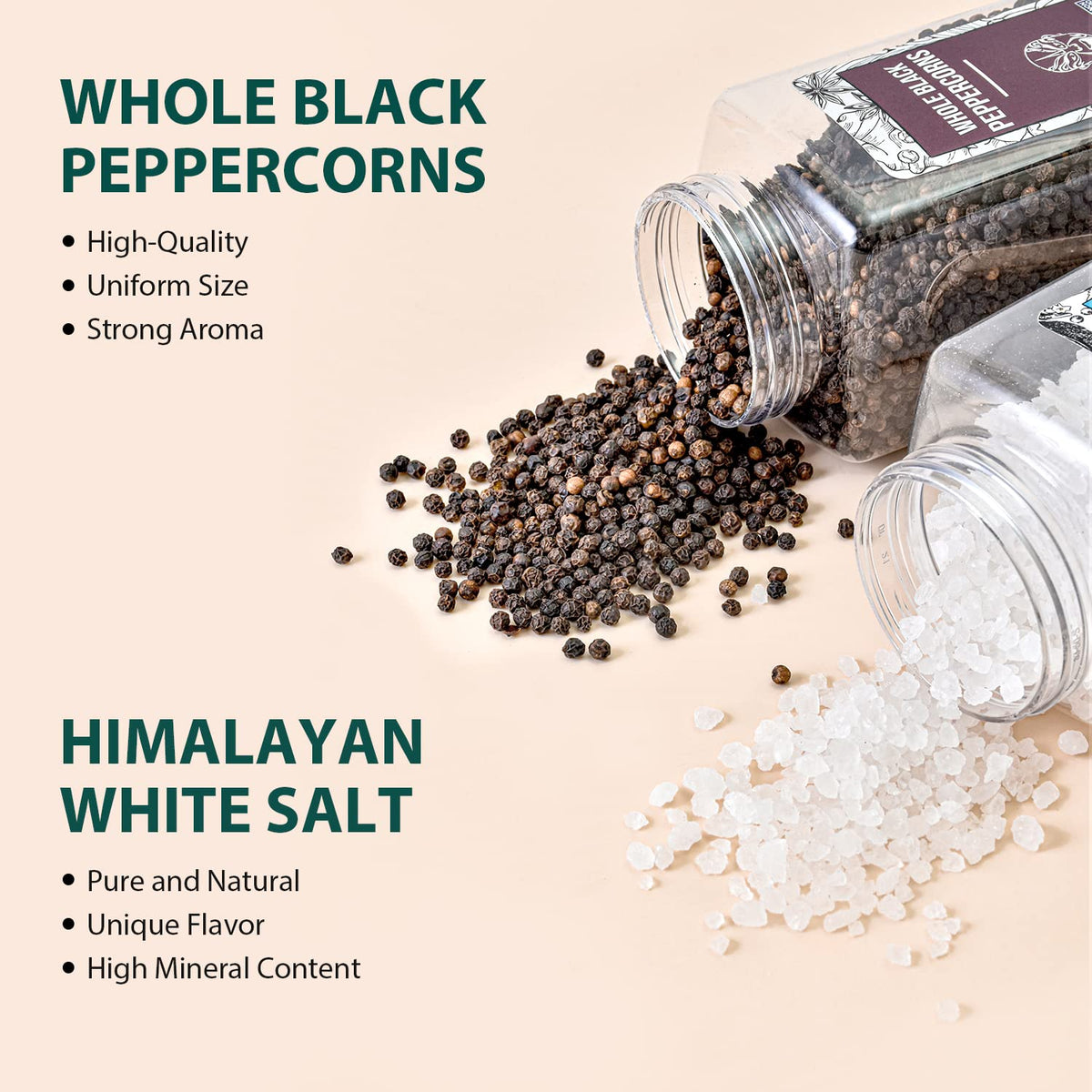 Soeos salt and pepper grinder set ready to use straight from the box
