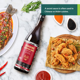 Soeos Shaoxing wine 640 ml pack pairs with pan sauces and dim sum.