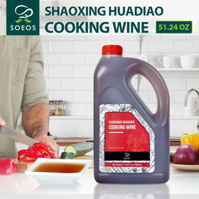 Soeos Shaoxing wine in a pan boosts authentic flavor during stir-fry.