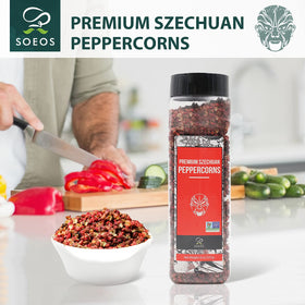 Soeos ground Sichuan peppercorns ready for grinding into spice blends.