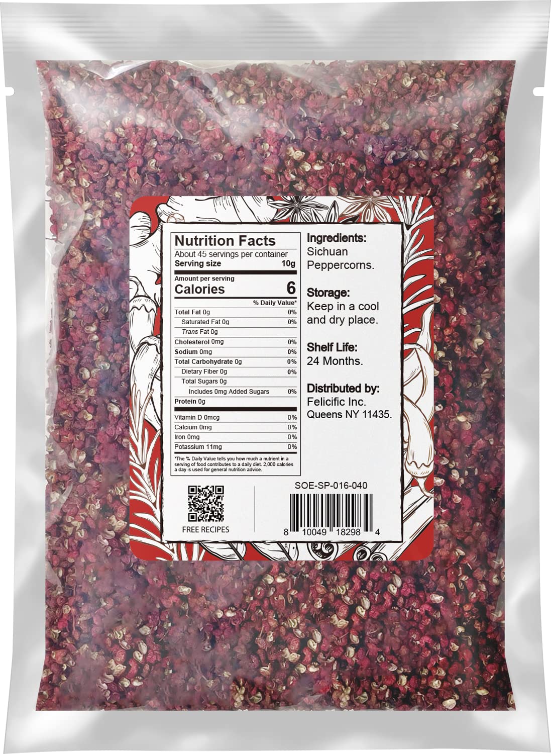 Toasted Soeos Sichuan peppercorns seeds close-up with fragrant aroma