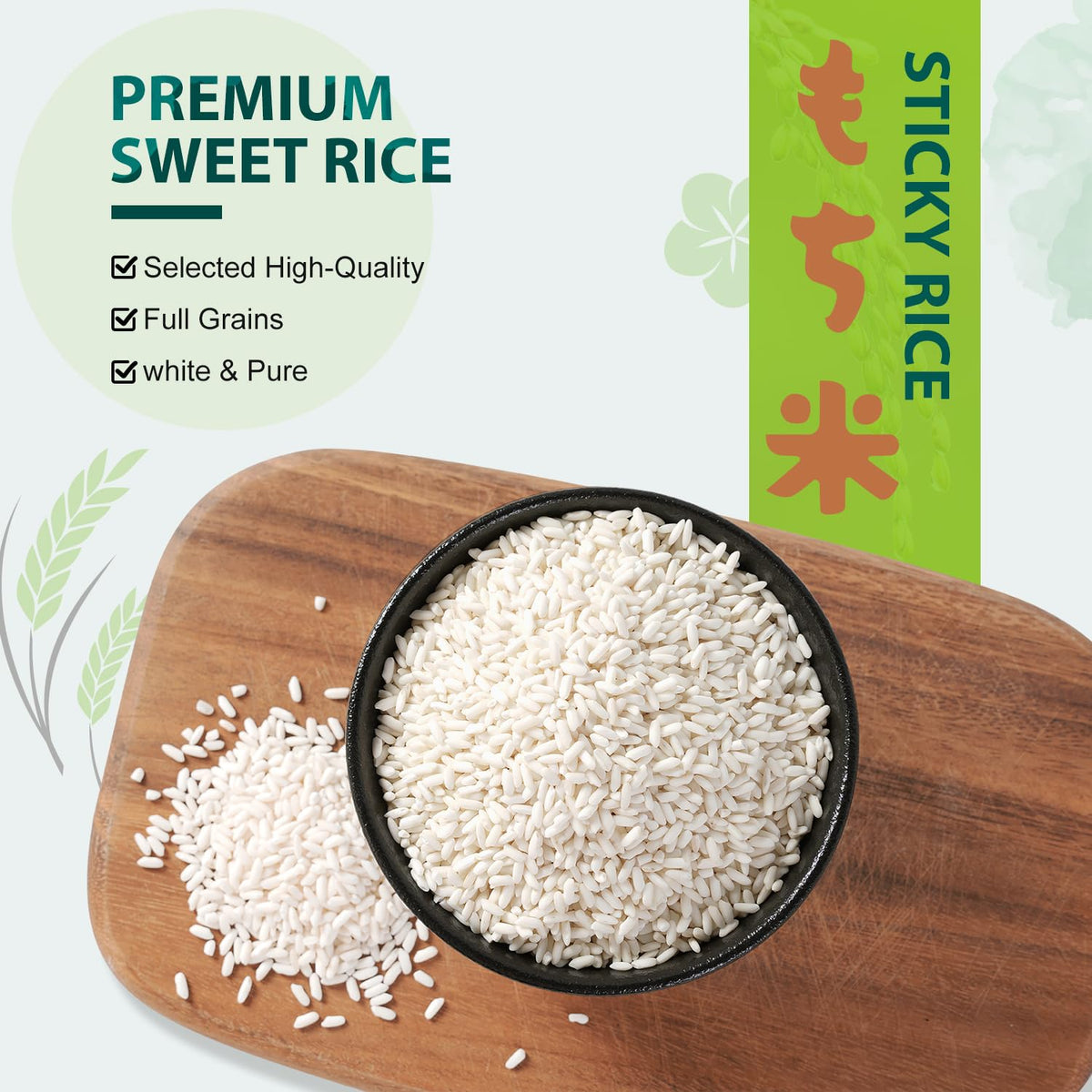 Soeos Sweet Sticky Rice dessert mango plate, highlighting dessert-ready appeal.