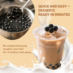 Soeos premium ingredients: authentic flavor pearls for a true boba experience.