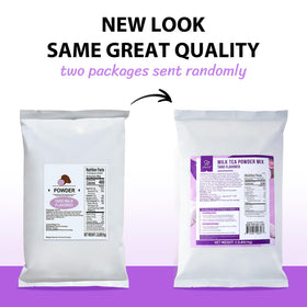 Soeos taro powder dissolving smoothly in hot water or milk.