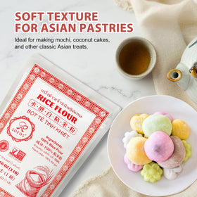 Soeos Thai Rice Flour for traditional Thai dishes like dumplings.