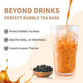 Soeos Thai Tea Milk Tea mix in a bowl ready to blend for rich beverages