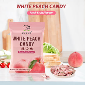 Soeos White Peach Candy two-pack offers a satisfying, slow-dissolving peach aroma.