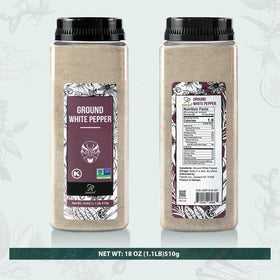 Soeos white pepper powder with fine grain texture ready to season