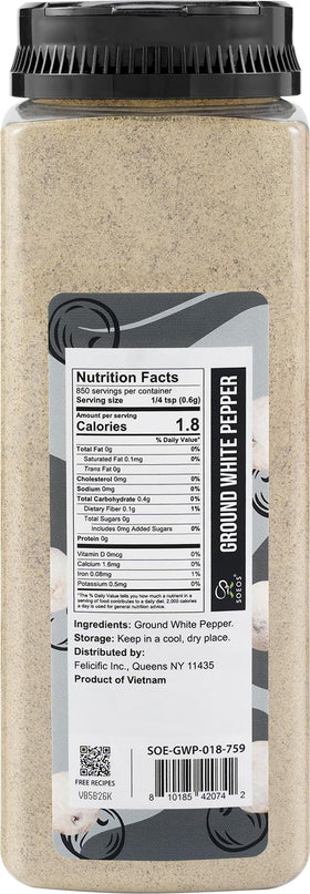 Soeos white peppercorns close-up highlights delicate flavor and natural quality