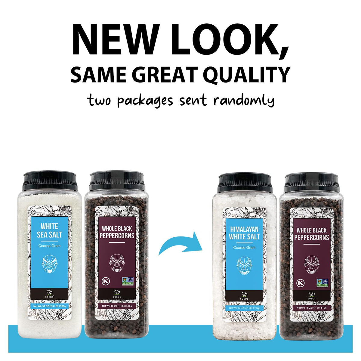 Soeos whole black peppercorns bulk for fresh-ground flavor