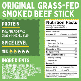 Sogo Snacks No Nitrates label on beef stick emphasizing clean ingredients