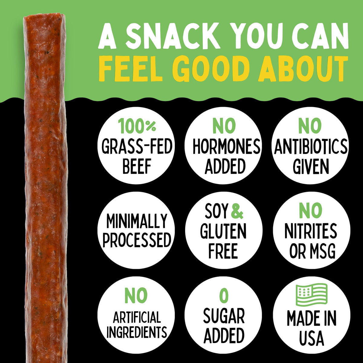 Sogo Snacks Jalapeño flavor beef jerky sticks with a spicy kick.
