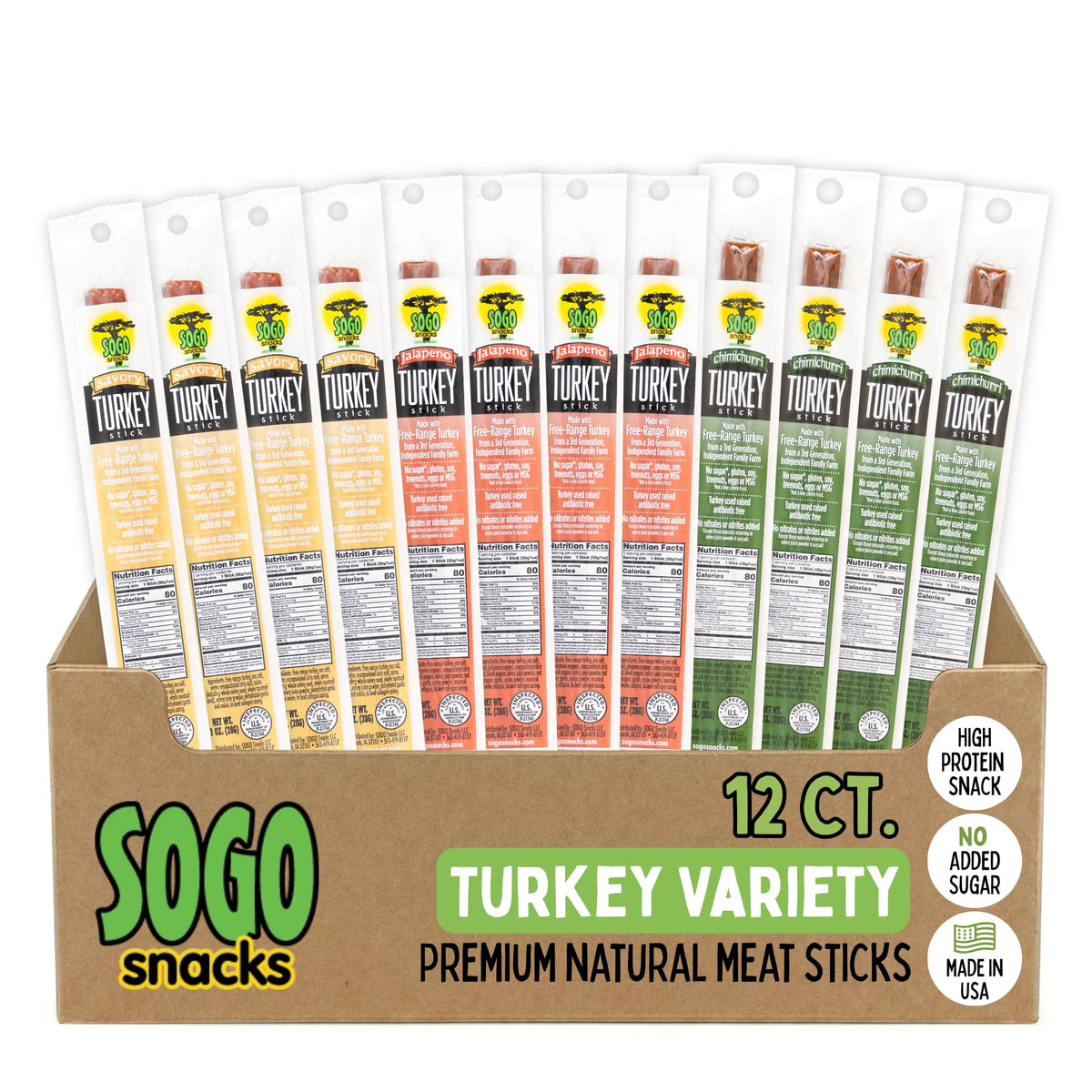 Sogo Snacks turkey variety 1oz pack for on-the-go protein.