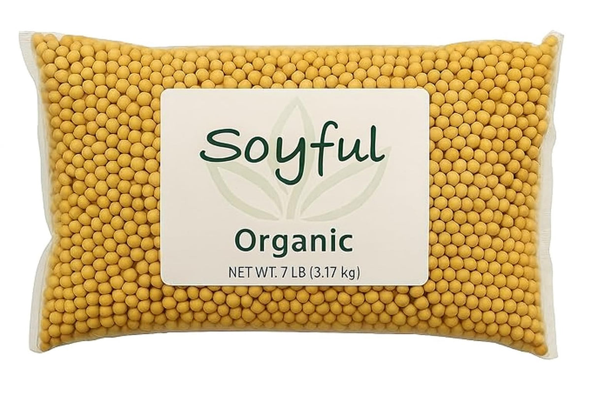 SOYFUL organic soybeans 7lbs bulk packaging for versatile home cooking.