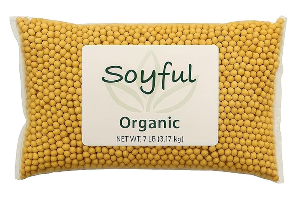 SOYFUL organic soybeans 7lbs bulk packaging for versatile home cooking.