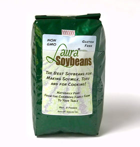 SoyaJoy Laura Soybeans in new crop bag ready for non-GMO soy milk and tofu