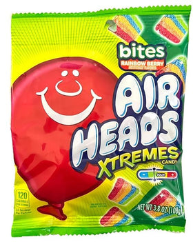Soko Smiles Airheads Xtremes Bites close-up, colorful gummy bites perfect for snacking
