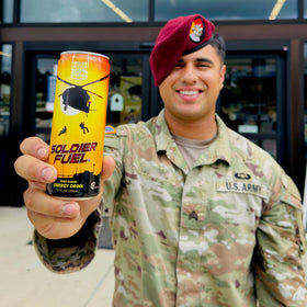 Soldier Fuel pack of 12 cans image; convenient supply for travel and shifts.