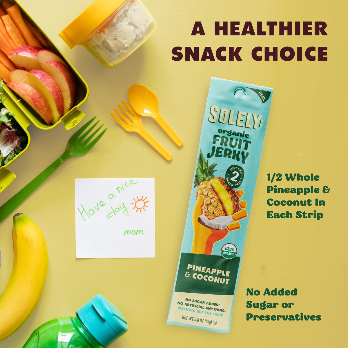 SOLELY 12 single-serving wraps ready for take-along snacks.