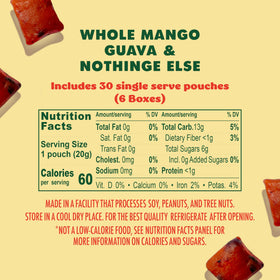 SOLELY mango guava gummies single-serving pouch ideal for lunchboxes and travel.
