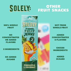 SOLELY on-the-go snacking concept with portable 12-pack for busy days.