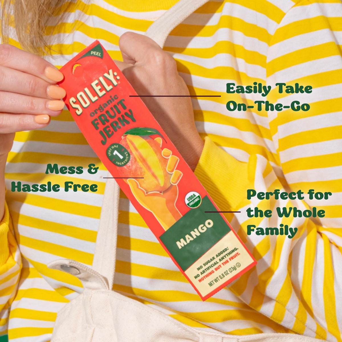 SOLELY supports busy lifestyles with portable, ready-to-eat snacks.