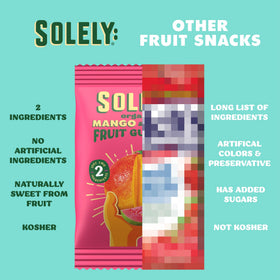 Lunchbox-friendly image of SOLELY gummies suggests kid-friendly and convenient healthy snacking.