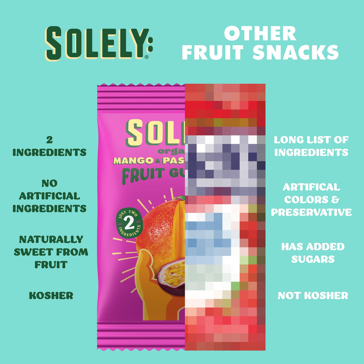SOLELY packaging with five servings per box for easy lunchbox snacking