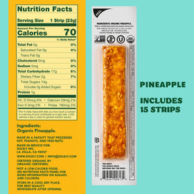 SOLELY Pineapple Fruit Jerky on the go setup demonstrates portable snack for busy days