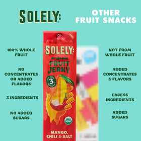 SOLELY sources from family farms for organic flavor.
