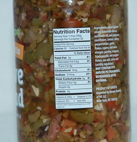 Solestado Muffuletta Olive Salad jar view—great for pasta salads.