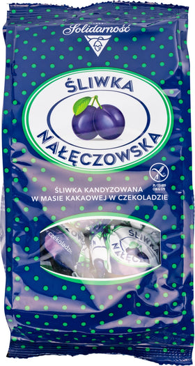 Solidarnosc Sliwka Naleczowska candied plums with cocoa cream, ideal for a refined dessert