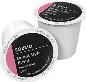 Solimo donut-style coffee pods, aroma-rich medium roast for quick morning rituals