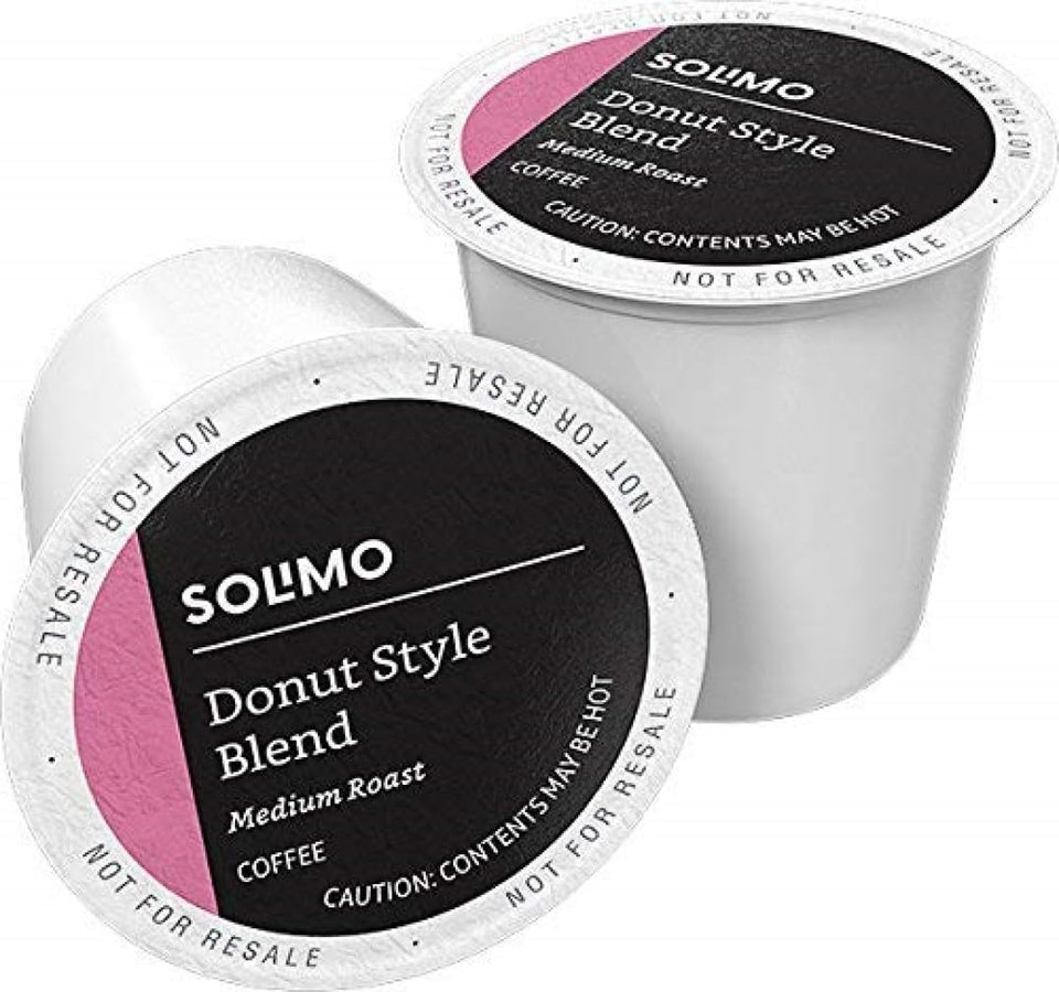 Solimo donut-style coffee pods, aroma-rich medium roast for quick morning rituals