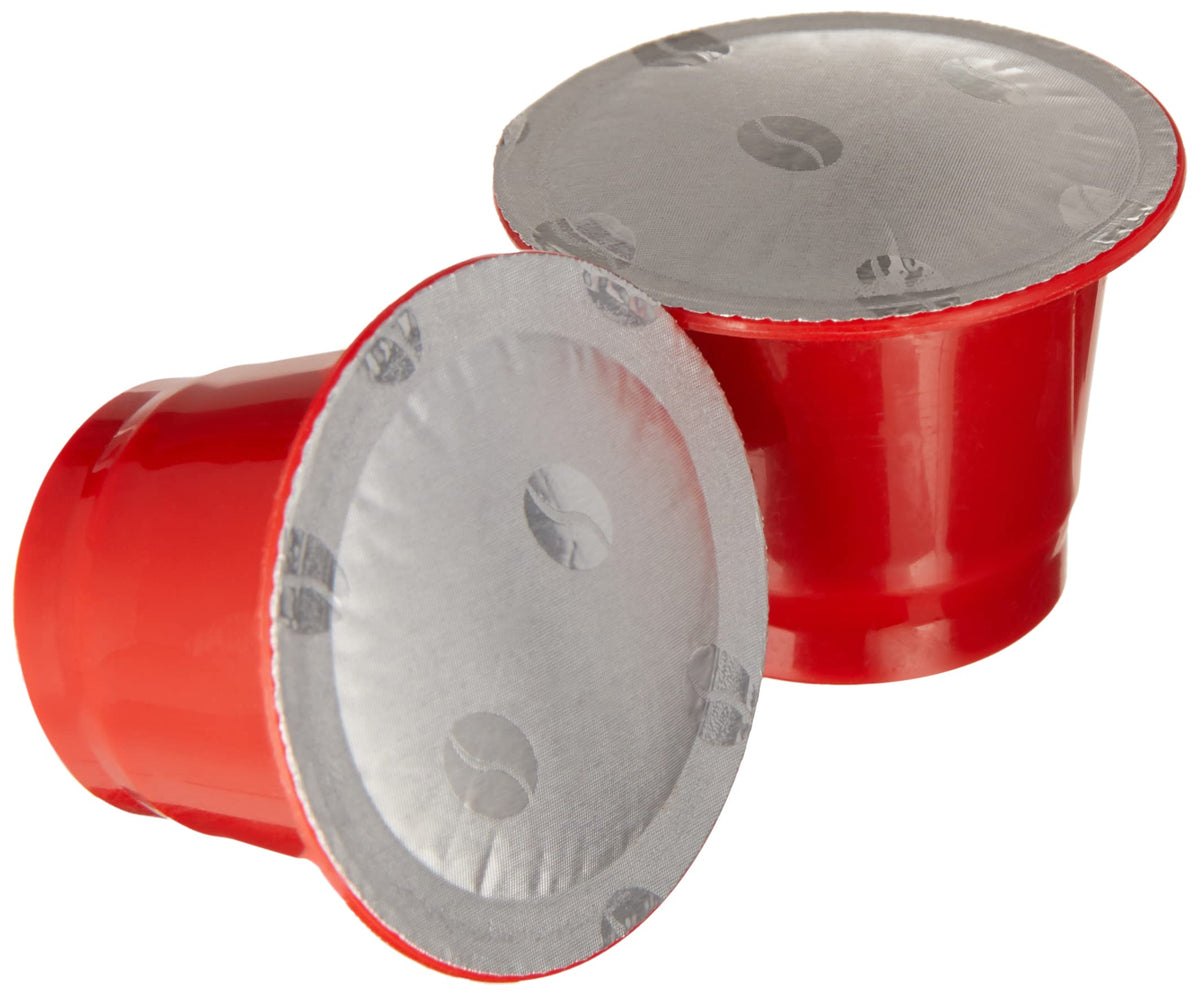 Solimo capsules stacked, ready for quick morning brews.