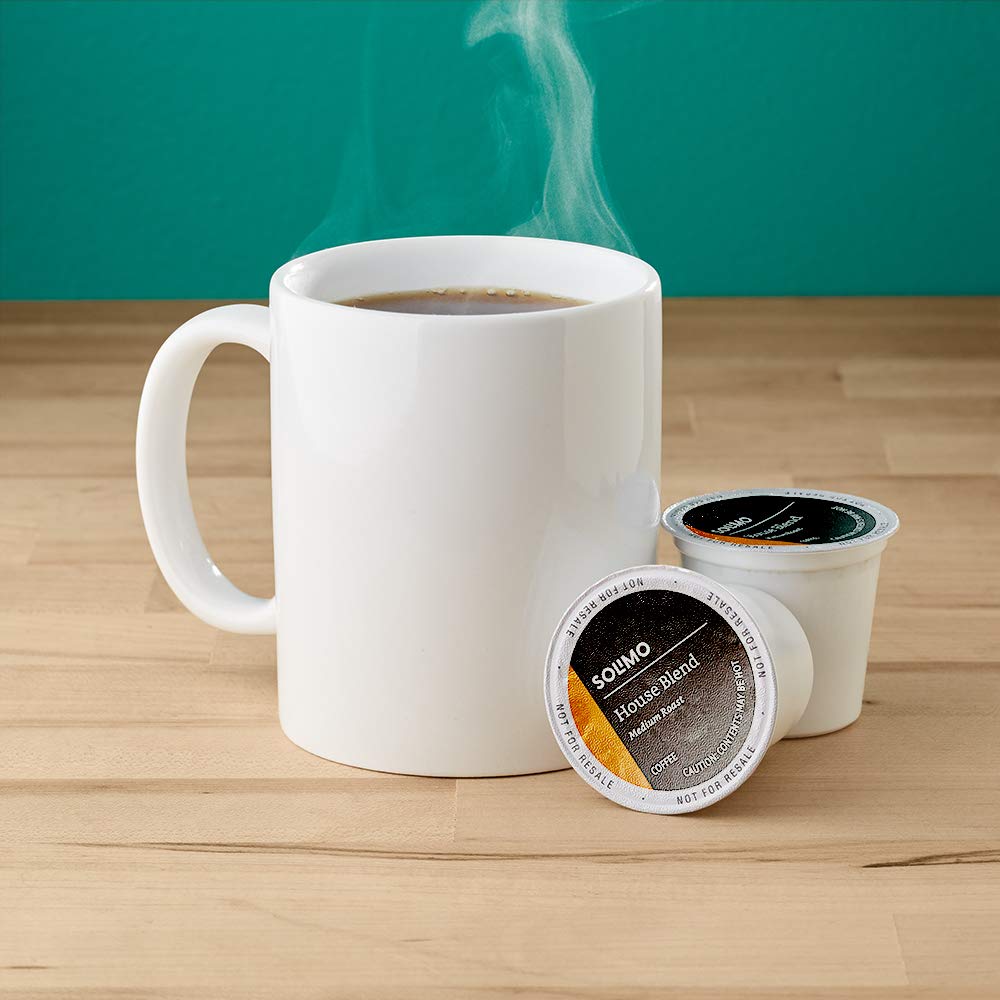 Aromas rise from Solimo House Blend pods for a rich start.