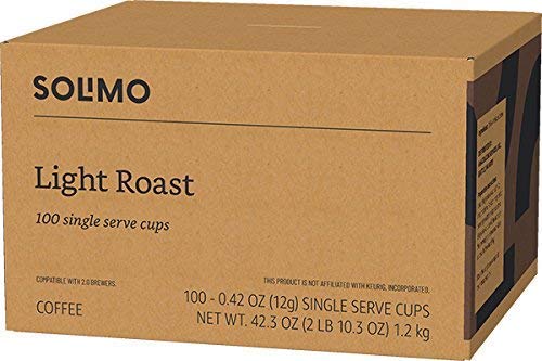 Morning light cup brewed with Solimo pods highlighting smooth finish