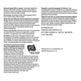 Solimo ristretto capsules featuring UTZ certification label.