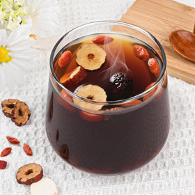 Solisleaf brewed tea cup showing deep color and inviting aroma.