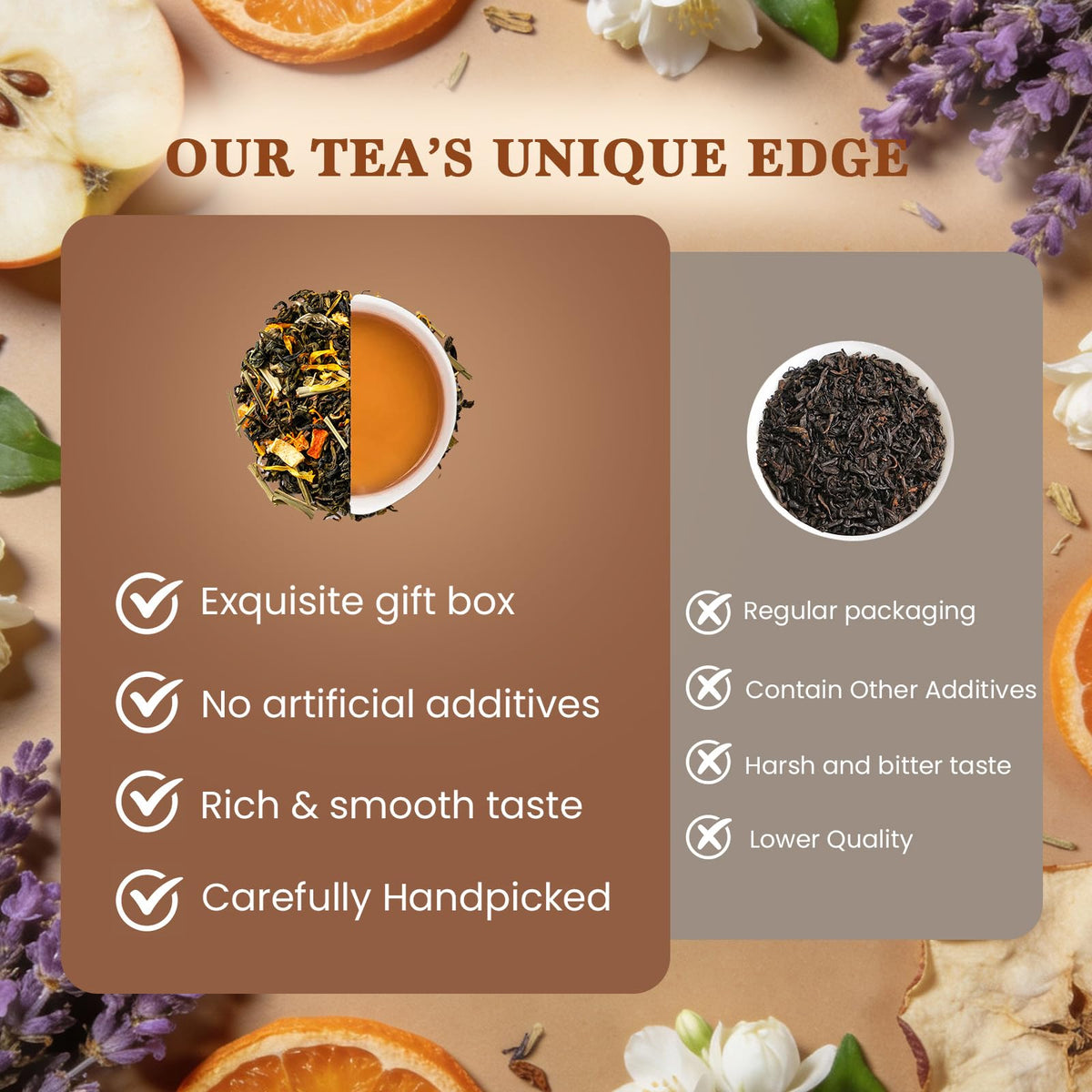 Solisleaf brewed tea in a cup with warm aroma.