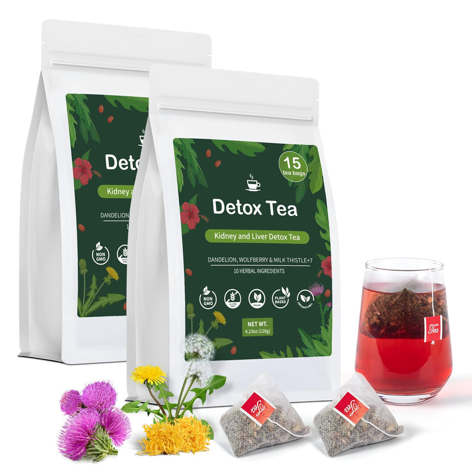 Solisleaf Liver Detox Tea teabags with a natural herbal blend for daily wellness