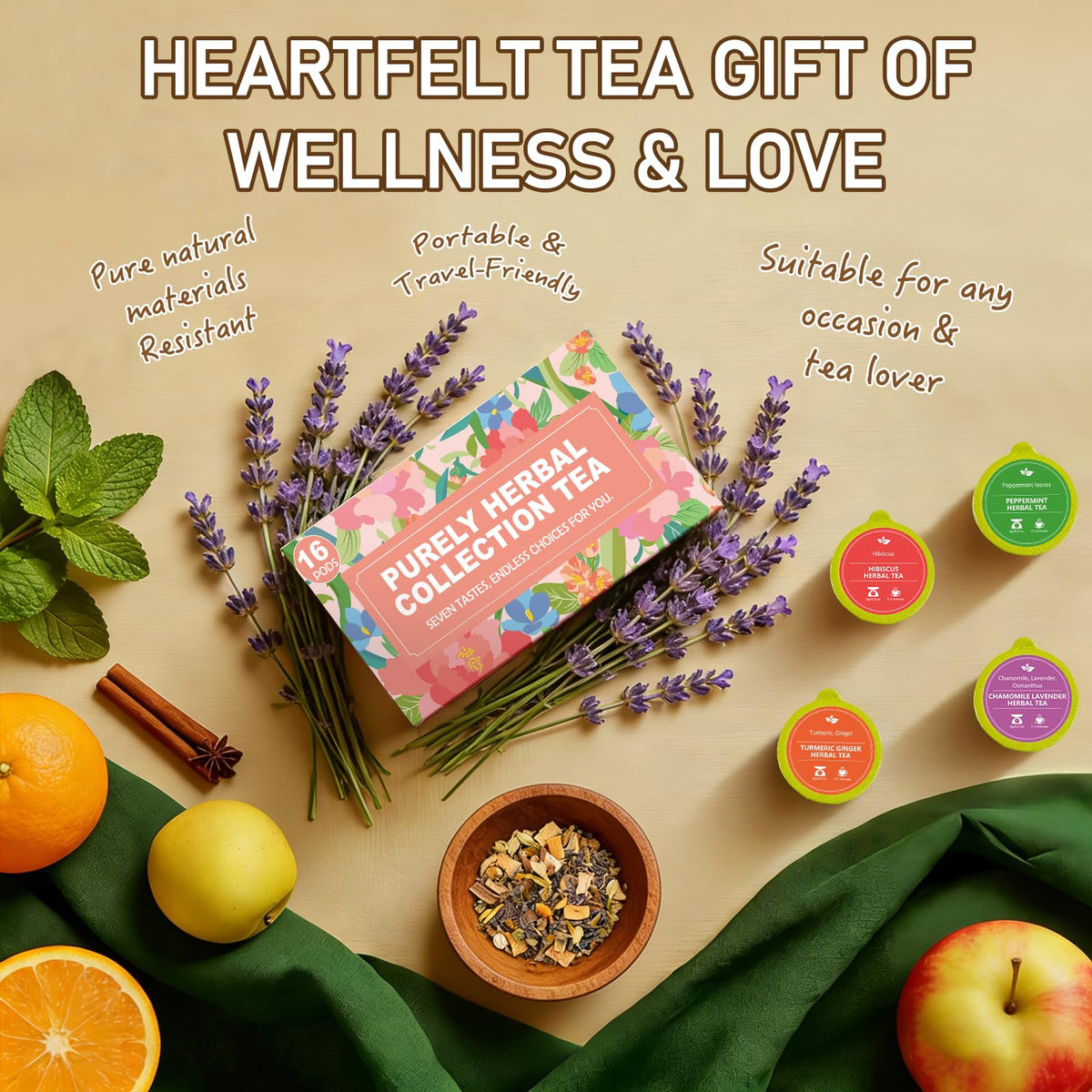 Solisleaf Citrus Ginger tea box offers bright, refreshing daytime aroma.