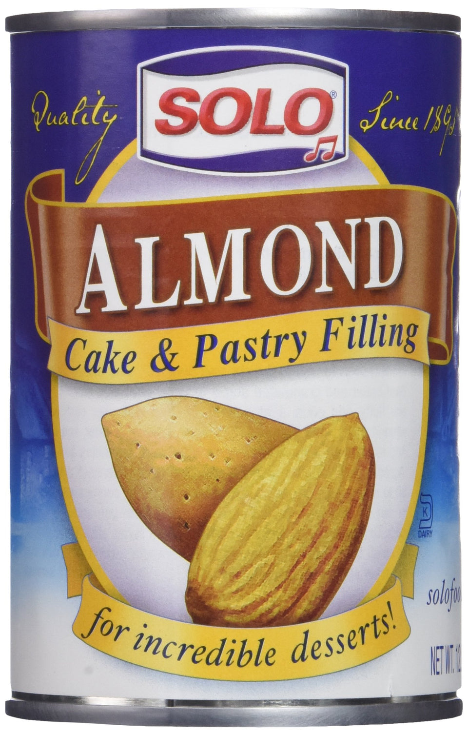 Solo Almond Cake Filling: two cans for convenient dessert prep