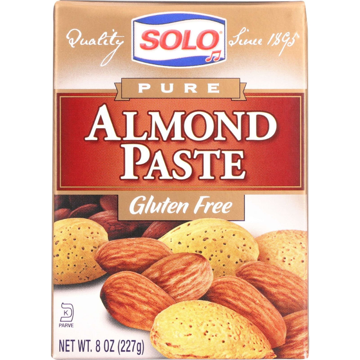 Solo almond paste 8 oz pack of 3, smooth and moldable for shaping and fillings.