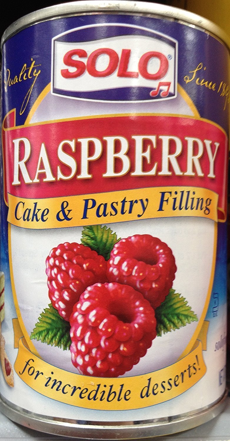 Solo Raspberry cake filling two-pack, ideal for layered cakes and pastries.