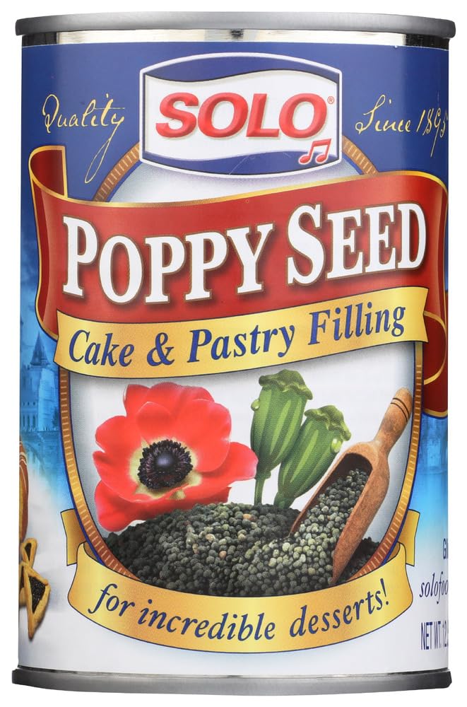 SOLO Poppy Seed Filling jar-front highlights authentic European flavor for easy baking
